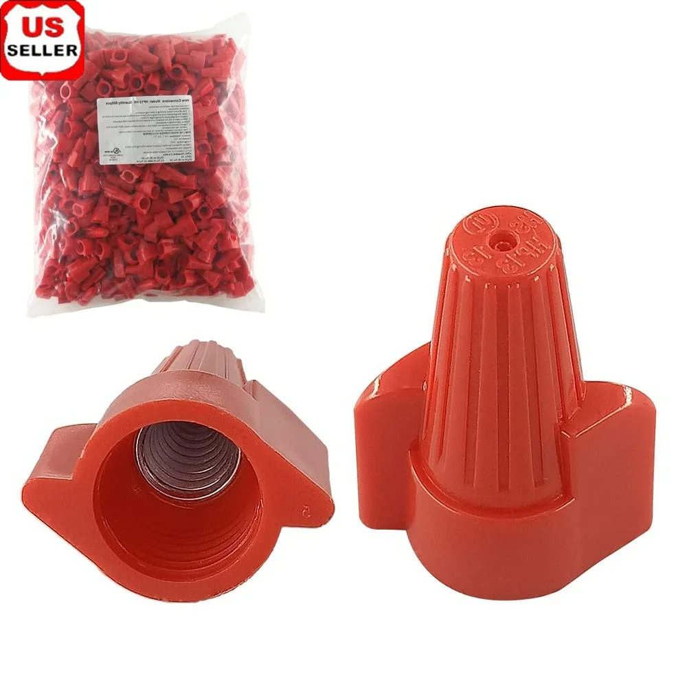 500 Pack Twist-on Wire Connector Caps Electrical Terminals Nuts 18-8 AWG Red Winged Screw Type
500 Pack Twist-on Wire Connector Caps Electrical Terminals Nuts 18-8 AWG Red Winged Screw Type