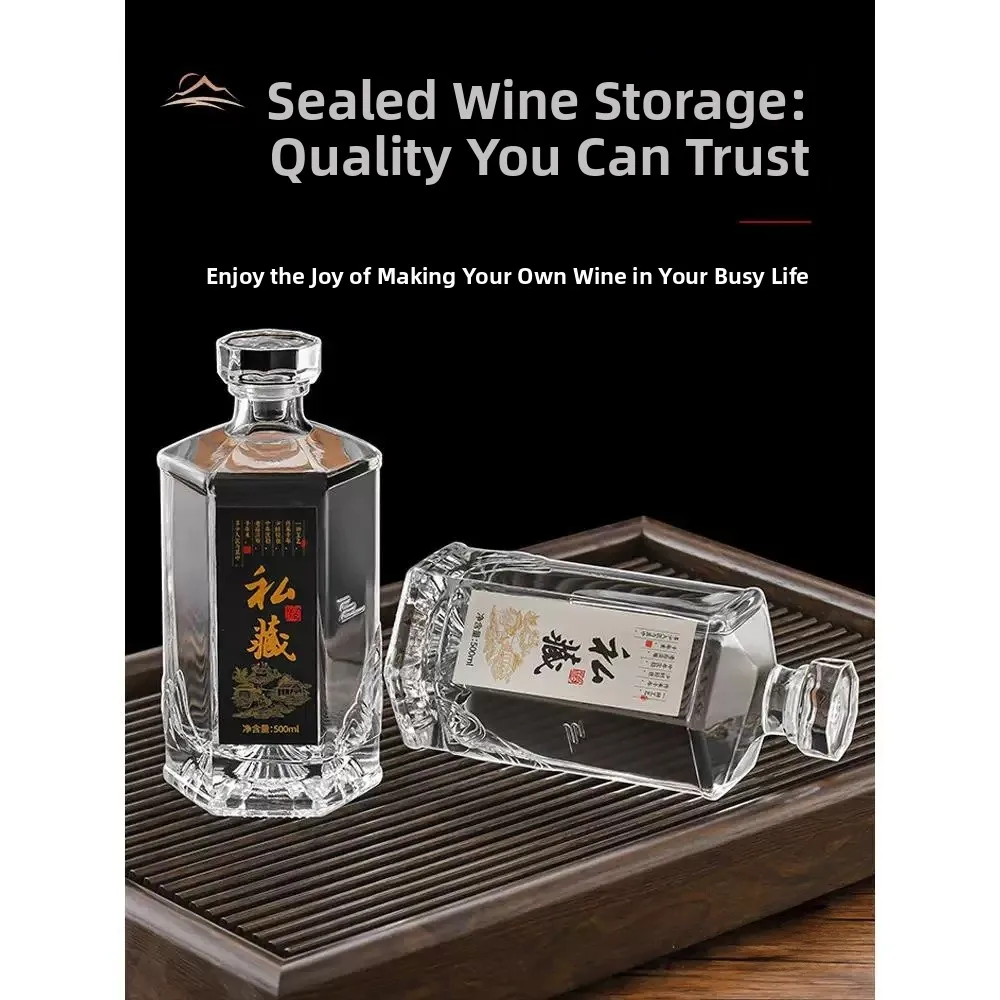 High-End Glass Wine Bottle for Wedding Banquet Sealable Storage Bottle for Home Brewed Liquor One-Pound Bottle Stainless Stee...
High-End Glass Wine Bottle for Wedding Banquet Sealable Storage Bottle for Home Brewed Liquor One-Pound Bottle Stainless Stee...