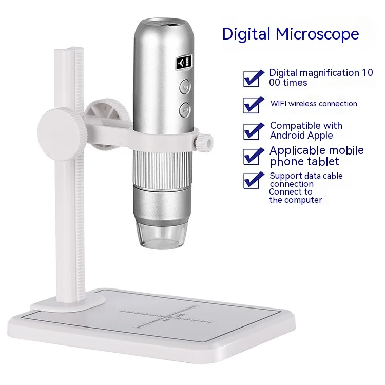 Electronic Microscope 1000X Wifi Digital Microscope Portable Wireless Handheld Magnifying Glass
Electronic Microscope 1000X Wifi Digital Microscope Portable Wireless Handheld Magnifying Glass