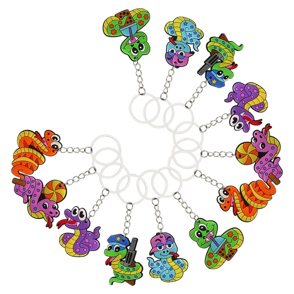 12 Pcs Cartoon Snake Keychain PVC Metal Key Ring Lovely Animal Hanging Charm Bag Backpack Pendant Christmas Gift
12 Pcs Cartoon Snake Keychain PVC Metal Key Ring Lovely Animal Hanging Charm Bag Backpack Pendant Christmas Gift