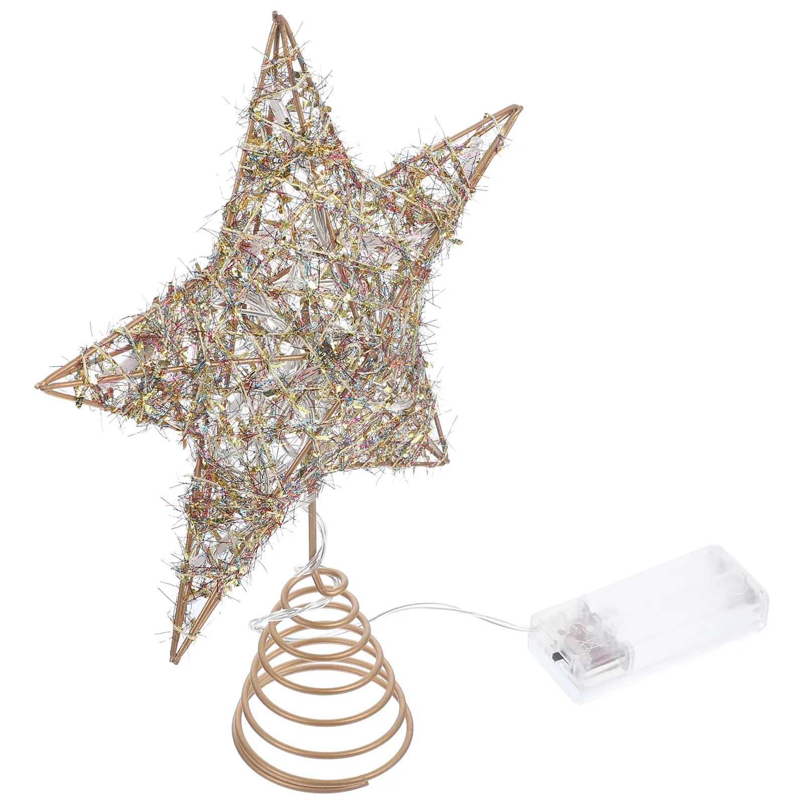 Golden Christmas Tree Top Star Ornament LED Decor Hollow Iron Xmas Tree Decorations Festive Gentle Light
Golden Christmas Tree Top Star Ornament LED Decor Hollow Iron Xmas Tree Decorations Festive Gentle Light