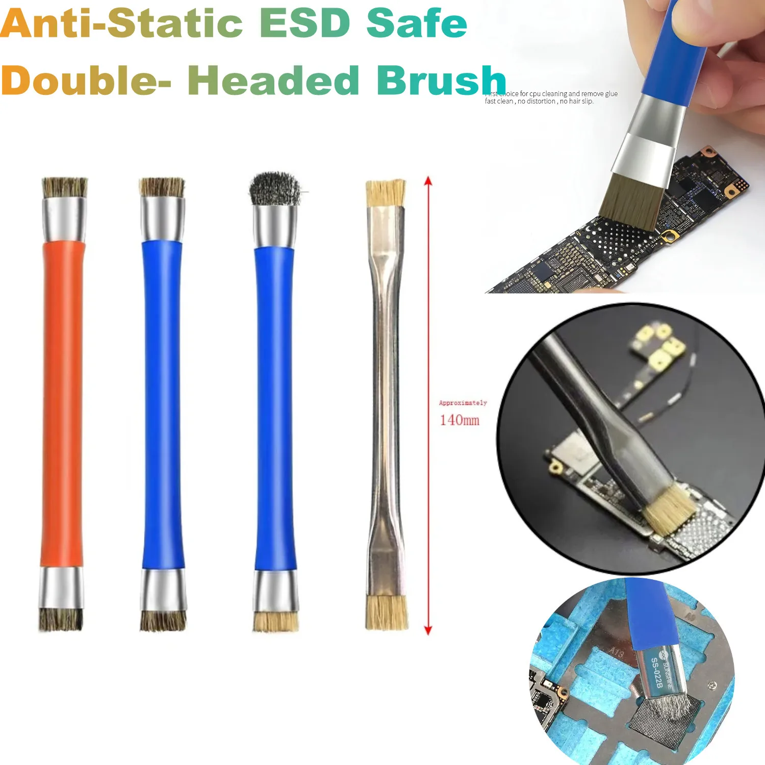 Best Safe Brush Anti-Static Double Head Convenient for Mobile Phone Repair Tools Kit IC Chip BGA Circuit Board Cleaning Brush
Best Safe Brush Anti-Static Double Head Convenient for Mobile Phone Repair Tools Kit IC Chip BGA Circuit Board Cleaning Brush