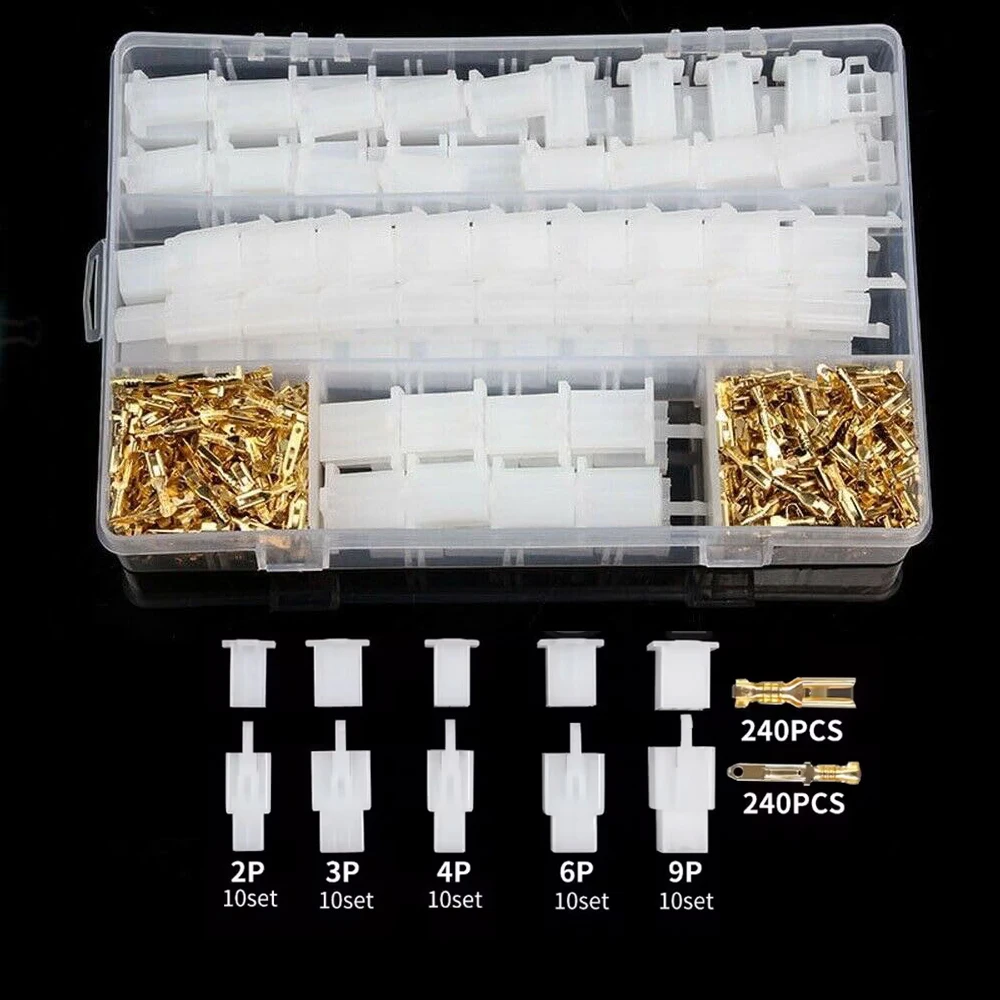 580Pcs 2.8mm 2 3 4 6 9 Pin Automotive Electrical Wire Connectors Kit Pin Header Crimp Wire Terminals Male / Female Plug housing
580Pcs 2.8mm 2 3 4 6 9 Pin Automotive Electrical Wire Connectors Kit Pin Header Crimp Wire Terminals Male / Female Plug housing