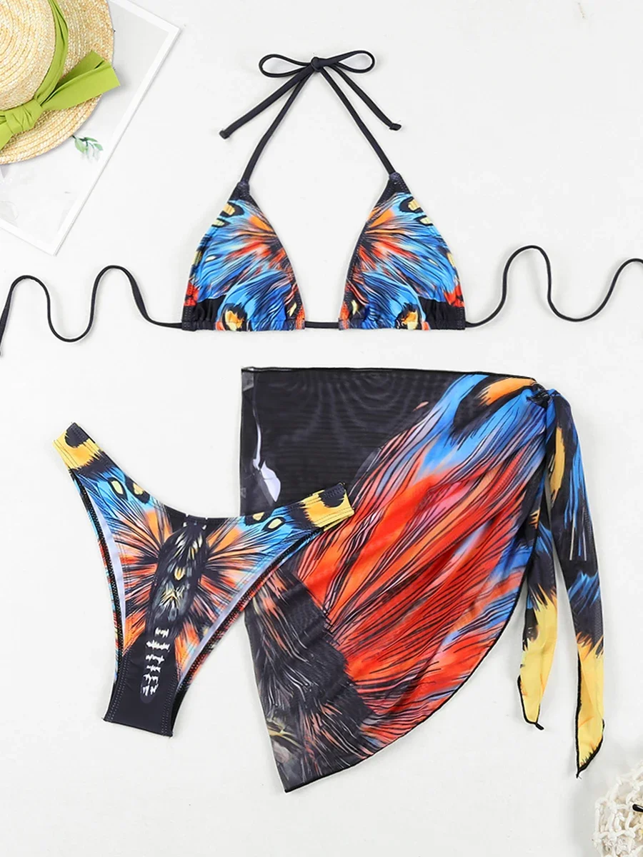 3 Pieces Triangle Halter String Print Bikini Beach Skirt Swimsuit Women Swimwear Female Bathers Bathing Swimming Swim Suit
3 Pieces Triangle Halter String Print Bikini Beach Skirt Swimsuit Women Swimwear Female Bathers Bathing Swimming Swim Suit