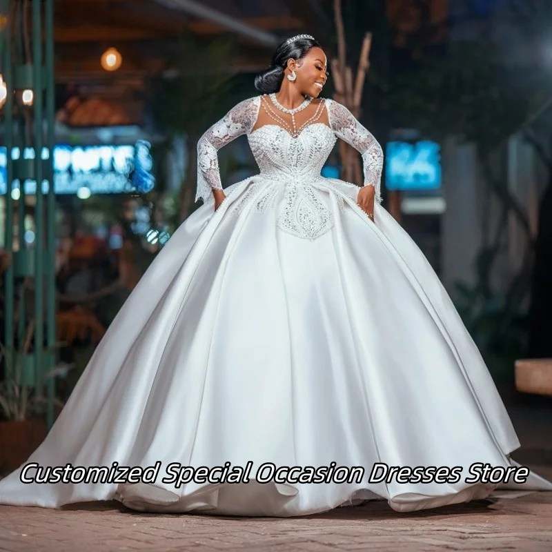 Роскошные кружевные свадебные платья с жемчугом для женщин, высококачественные платья невесты из бисера со съемным хвостом, Vestido De Novia по индивидуальному заказу
Роскошные кружевные свадебные платья с жемчугом для женщин, высококачественные платья невесты из бисера со съемным хвостом, Vestido De Novia по индивидуальному заказу