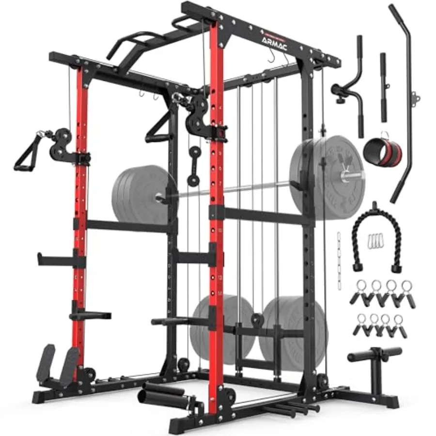 Power Cage 1500lbs Multi-Function Power Rack with Adjustable Cable Crossover System and More Training Attachments in Black for
Power Cage 1500lbs Multi-Function Power Rack with Adjustable Cable Crossover System and More Training Attachments in Black for