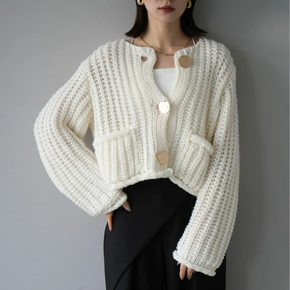 New Simple Loose Chunky Knit Cardigan for Women Fashion Knitwear Top in Multiple Styles
New Simple Loose Chunky Knit Cardigan for Women Fashion Knitwear Top in Multiple Styles