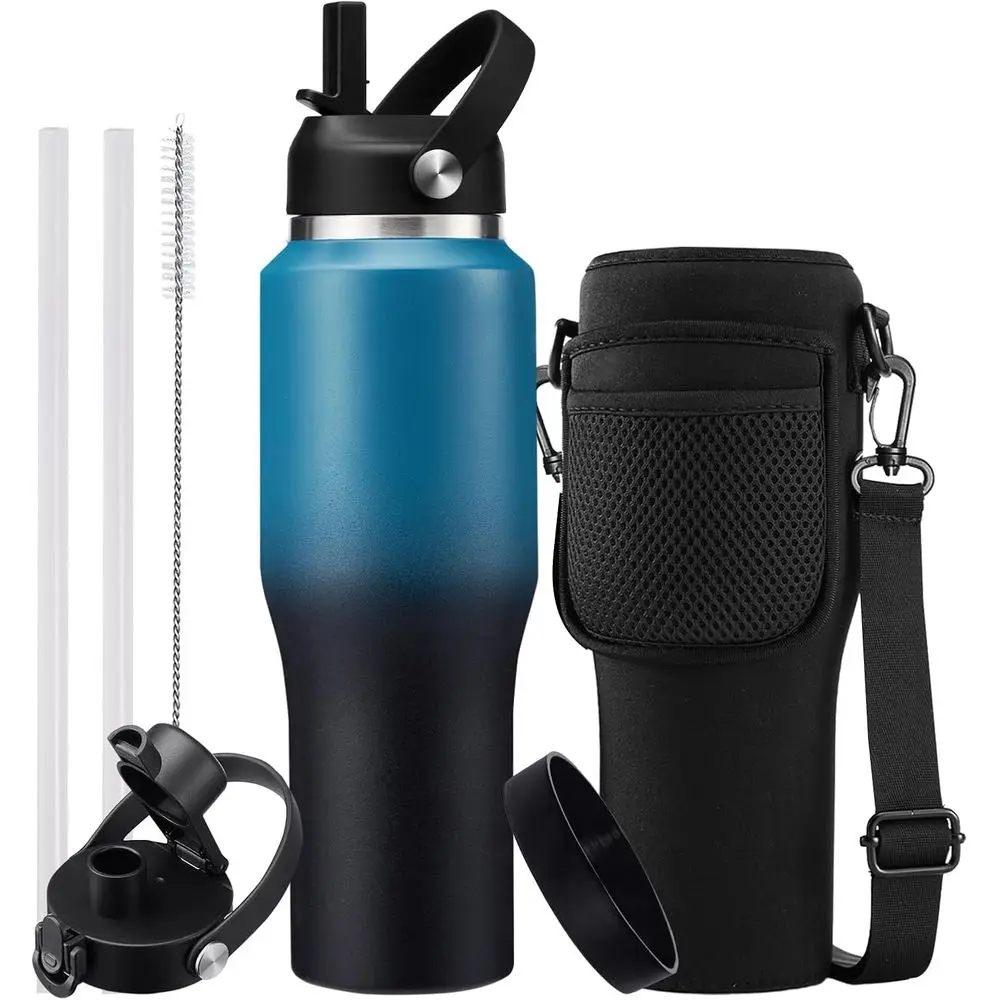 32oz Insulated Water Bottle with Spout Lid, Protective Cover, Vacuum Stainless Steel, Leak-Proof, Suitable for Car Bike Cup Hold
32oz Insulated Water Bottle with Spout Lid, Protective Cover, Vacuum Stainless Steel, Leak-Proof, Suitable for Car Bike Cup Hold