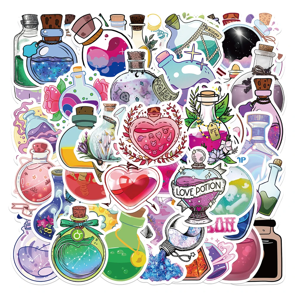 10/30/50pcs Cute Magic Potion Apothecary Aesthetic Stickers Decal DIY Motorcycle Notebook Phone Bike Cartoon PVC Sticker Kid Toy
10/30/50pcs Cute Magic Potion Apothecary Aesthetic Stickers Decal DIY Motorcycle Notebook Phone Bike Cartoon PVC Sticker Kid Toy