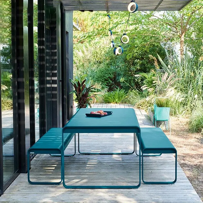 Outdoor metal bench villa table and chair shoe changing stool simple courtyard bench aluminum alloy garden household dining 
Outdoor metal bench villa table and chair shoe changing stool simple courtyard bench aluminum alloy garden household dining