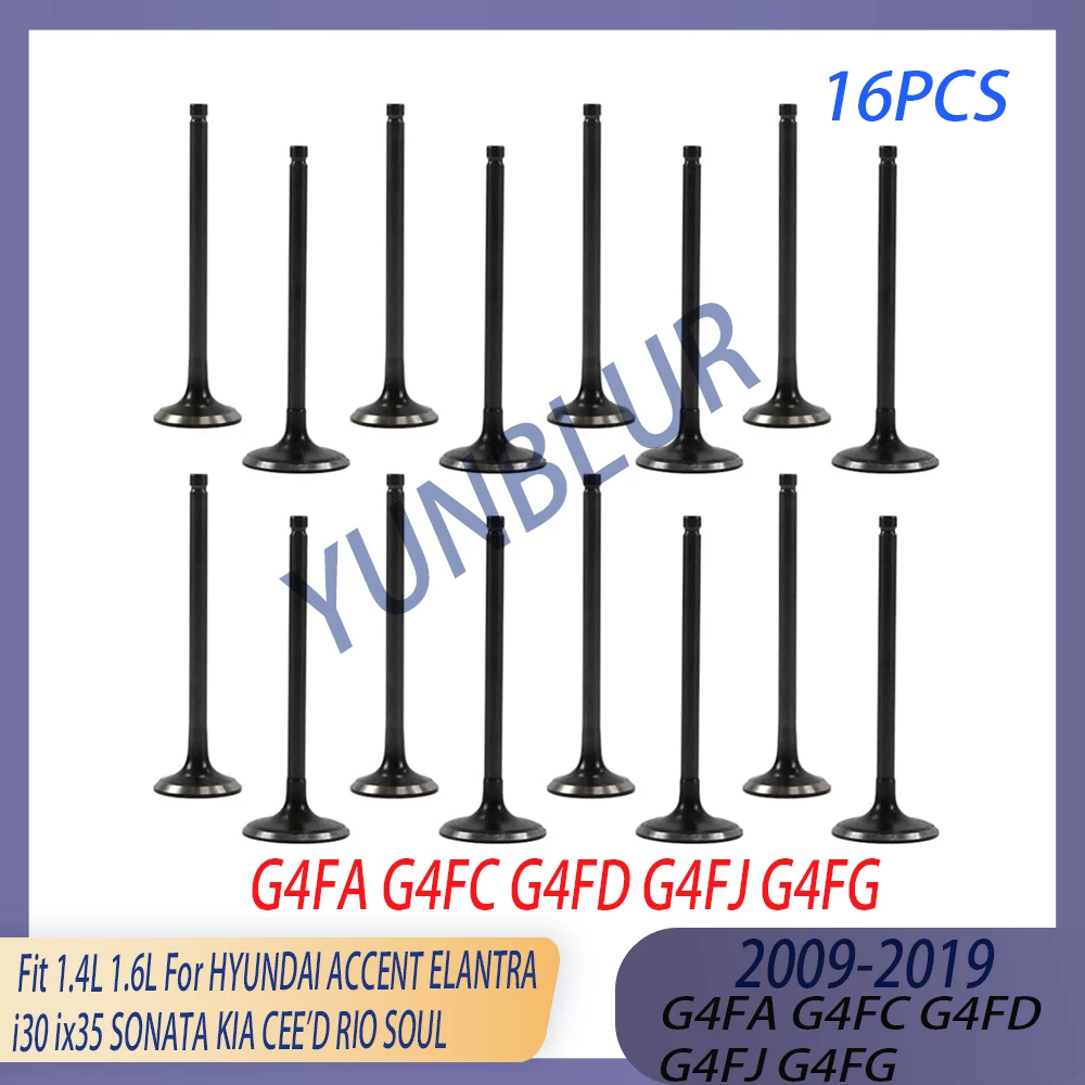 Engine Intake & Exhaust Valve Kit Fit 1.4 1.6 L G4FA G4FC G4FD G4FJ G4FG 06-19 For HYUNDAI ACCENT ELANTRA i30 ix35 KIA CEE'D RIO
Engine Intake & Exhaust Valve Kit Fit 1.4 1.6 L G4FA G4FC G4FD G4FJ G4FG 06-19 For HYUNDAI ACCENT ELANTRA i30 ix35 KIA CEE'D RIO