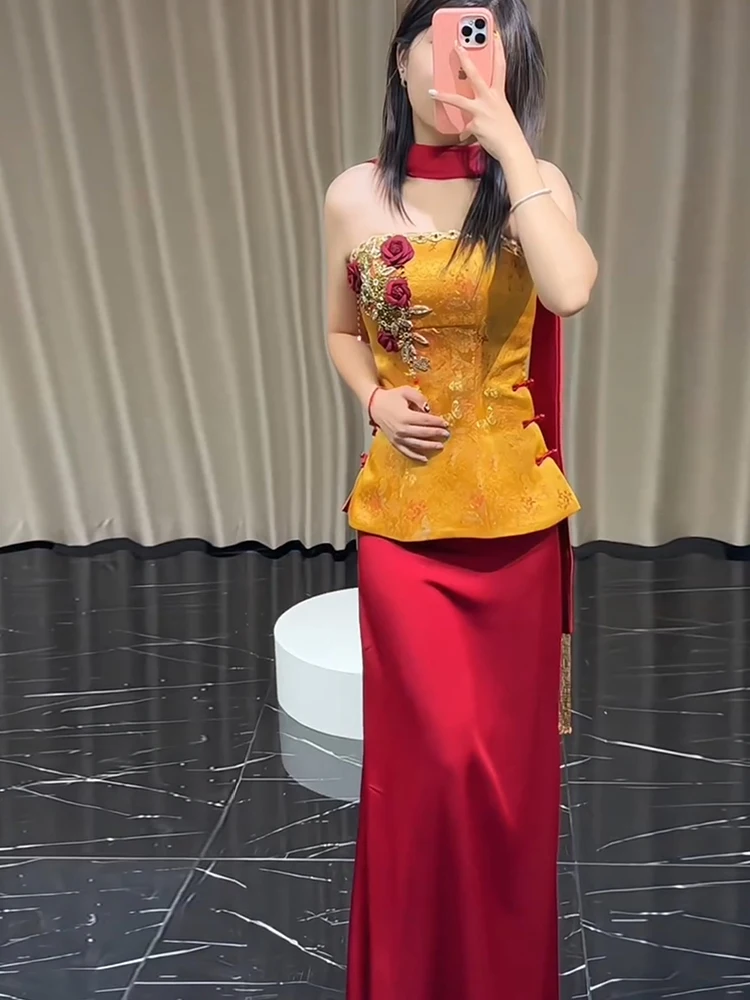 New Chinese Sle Wedding Dr Ele Luxury Engagement Ceremony Robe Long Evening Gown for Women in Their 20s
New Chinese Sle Wedding Dr Ele Luxury Engagement Ceremony Robe Long Evening Gown for Women in Their 20s