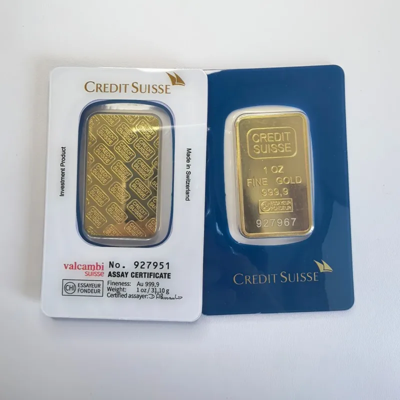 1oz Gold Bar Gold Plated Brass Gold Bullion with Serial Numbers Coins Sussie sealed package non magnetic souvenir ingot
1oz Gold Bar Gold Plated Brass Gold Bullion with Serial Numbers Coins Sussie sealed package non magnetic souvenir ingot