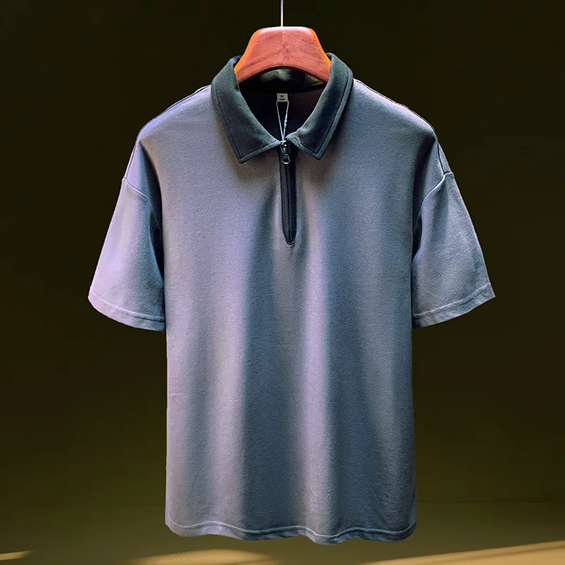 Summer thin polo shirt men's 2025 new large loose short sleeved half cardigan zipper lapel short sleeved shirt
Summer thin polo shirt men's 2025 new large loose short sleeved half cardigan zipper lapel short sleeved shirt