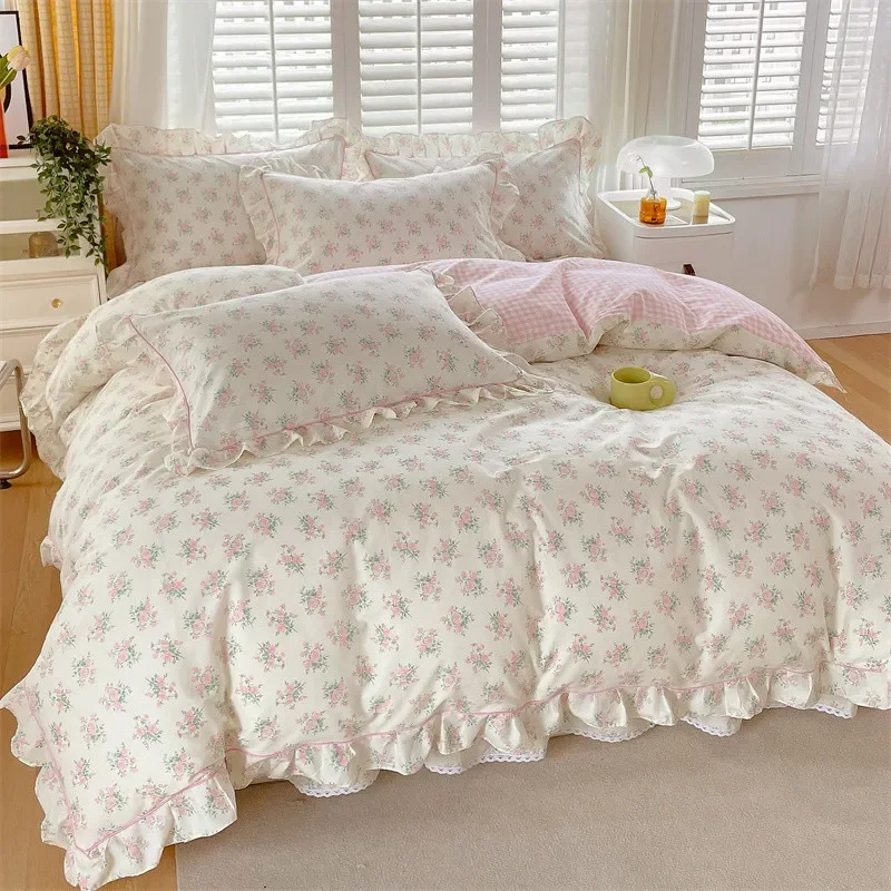 1pc Ruffles Duvet Cover Pure Cotton Comforter Cover Floral Style Bed Covers housse de couette Girls Quilt Cover (No Pillowcase)
1pc Ruffles Duvet Cover Pure Cotton Comforter Cover Floral Style Bed Covers housse de couette Girls Quilt Cover (No Pillowcase)