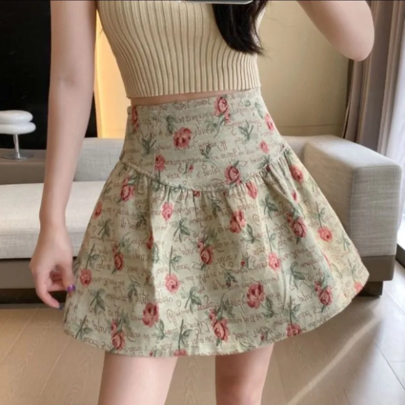 Fashion Elegant Sweet Constrast Color Flower Print Skirts Euramerican Popular High Street A-line Jupe Women French Short Skirts
Fashion Elegant Sweet Constrast Color Flower Print Skirts Euramerican Popular High Street A-line Jupe Women French Short Skirts