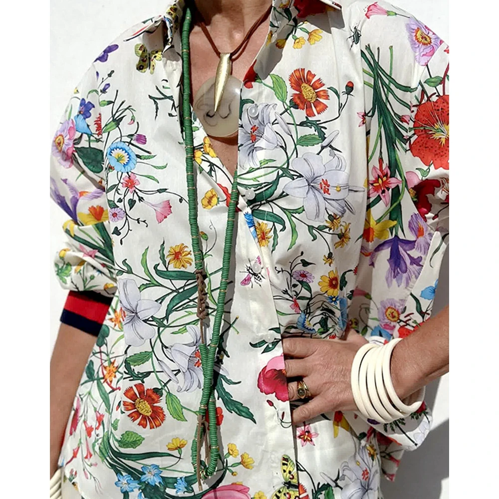 Summer Women Fashion Floral Print 2 Pieces Pants Set Long Sleeve Shirt and Wide Leg Pants Set Casual Outfits Suits for Women
Summer Women Fashion Floral Print 2 Pieces Pants Set Long Sleeve Shirt and Wide Leg Pants Set Casual Outfits Suits for Women