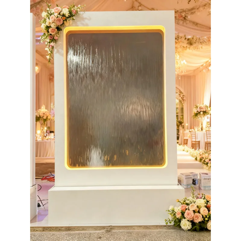 custom.Hot Selling Vertical LED Waterfall Fountain, Wedding Glass Panel and Stainless Steel White Frame
custom.Hot Selling Vertical LED Waterfall Fountain, Wedding Glass Panel and Stainless Steel White Frame