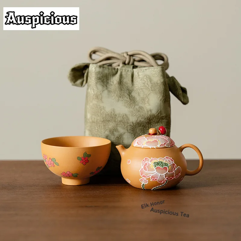 Hand-painted Lotus Section Mud Purple Clay Travel Tea Set Kit Zisha 1 Pot 1 Cup Tea Brewing Organizer Portable Camping Stock Bag
Hand-painted Lotus Section Mud Purple Clay Travel Tea Set Kit Zisha 1 Pot 1 Cup Tea Brewing Organizer Portable Camping Stock Bag