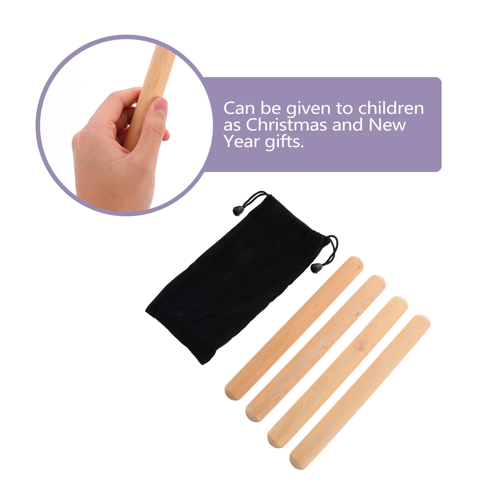 2Pairs Natural Hardwood Rhythm Stick Wooden Claves Percussion Instrument for Easy Carry Bag Wood Claves
2Pairs Natural Hardwood Rhythm Stick Wooden Claves Percussion Instrument for Easy Carry Bag Wood Claves