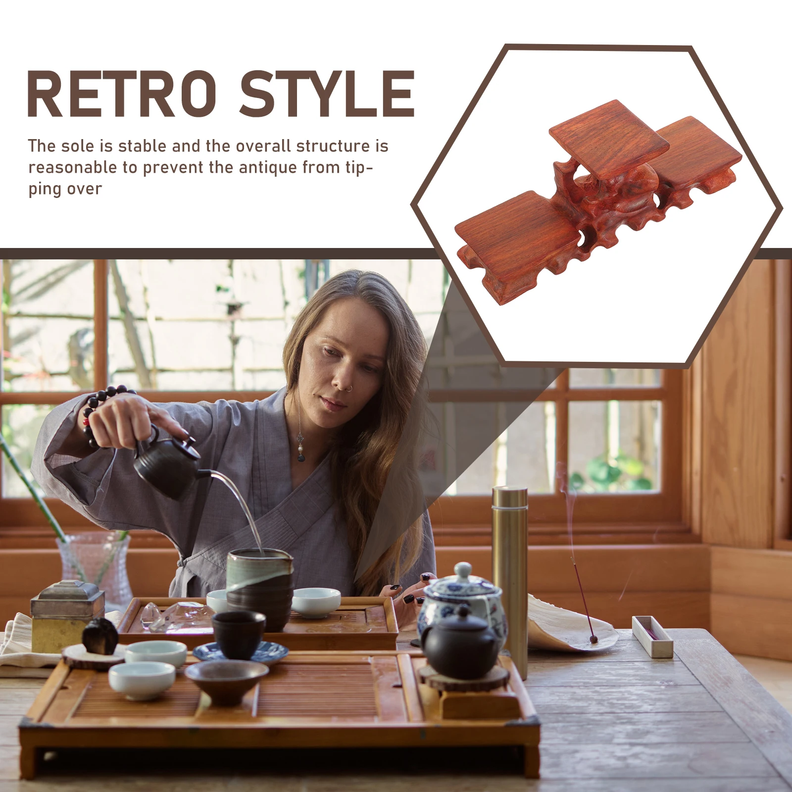 Solid Wood Display Stand for Teapot Vase Statue Figurine Craft Rosewood Wooden Base Riser Chinese Style Practical Home Decor
Solid Wood Display Stand for Teapot Vase Statue Figurine Craft Rosewood Wooden Base Riser Chinese Style Practical Home Decor