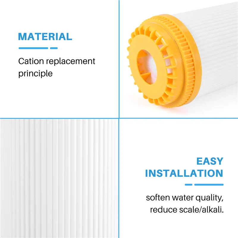 AT51-20 Inch Resin Filter Cartridge Softened Pure Water Exchange Removes Descaling/Alkaline Water Purifier System
AT51-20 Inch Resin Filter Cartridge Softened Pure Water Exchange Removes Descaling/Alkaline Water Purifier System