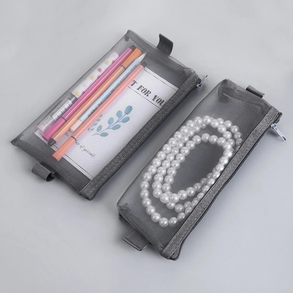 4Pcs Large Capacity Mesh Pencil Pouch Portable Zipper Stationery Bag Black Gray School Office Storage Organizer
4Pcs Large Capacity Mesh Pencil Pouch Portable Zipper Stationery Bag Black Gray School Office Storage Organizer