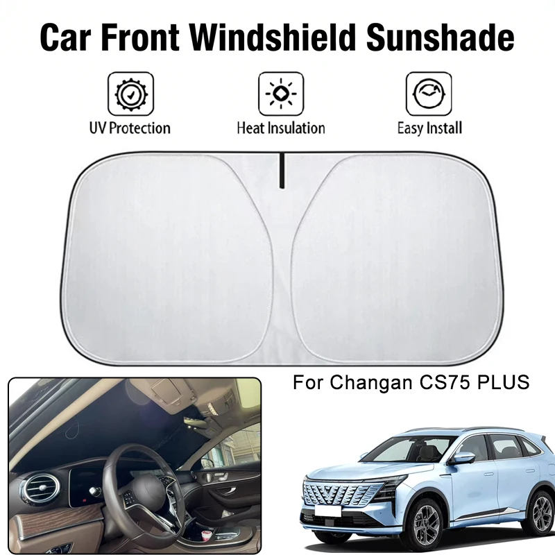 Солнцезащитный экран на лобовое стекло автомобиля для Changan CS75 PLUS, защита от УФ-излучения, теплоизоляция, аксессуары для защиты салона автомобиля от солнца
Солнцезащитный экран на лобовое стекло автомобиля для Changan CS75 PLUS, защита от УФ-излучения, теплоизоляция, аксессуары для защиты салона автомобиля от солнца