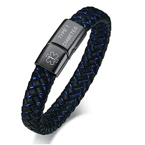 Fashion Simplicity Blue Braided Leather Bangles for Boy Medical Symbol Caduceus with Magnetic Clasp Cuff Wristband Bracelet Boy
Fashion Simplicity Blue Braided Leather Bangles for Boy Medical Symbol Caduceus with Magnetic Clasp Cuff Wristband Bracelet Boy