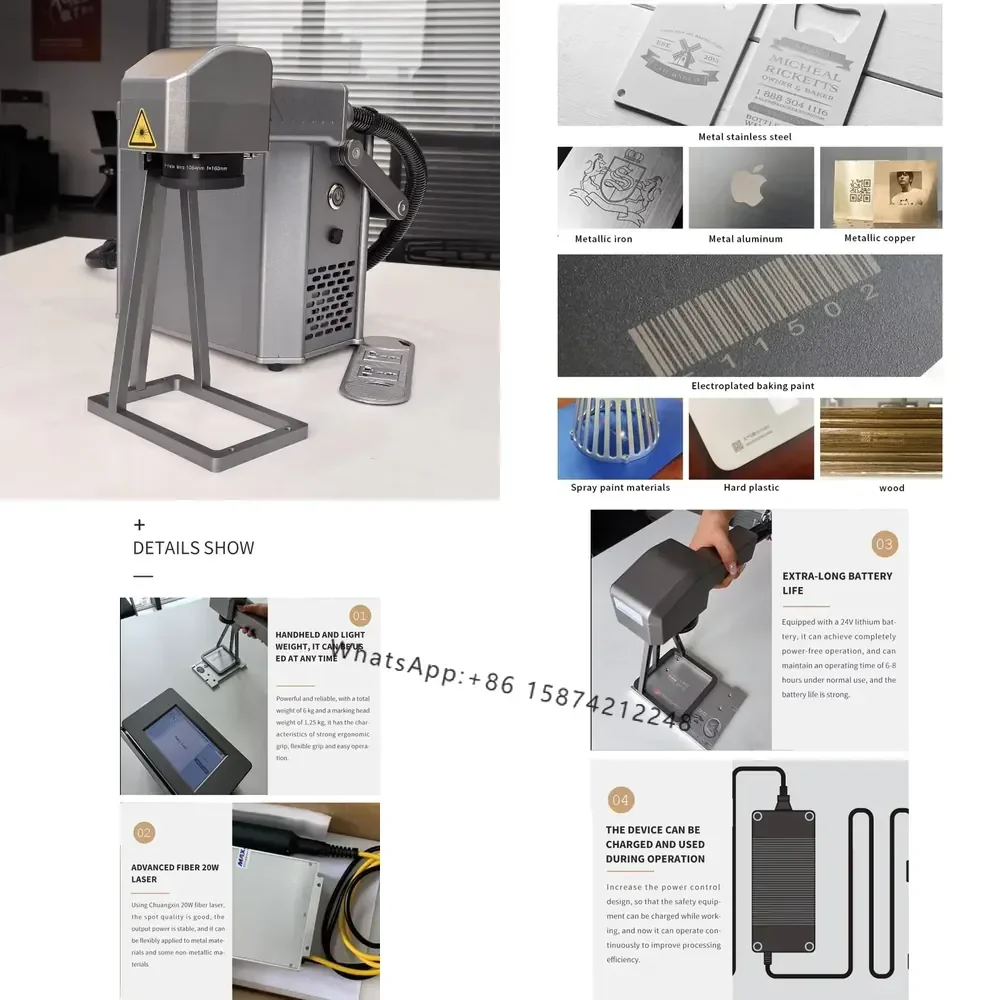 6kg Handheld 20W/30W Mini Fiber Engraving & Marking Machine with AI/DST Support Portable for Metal Jewelry
6kg Handheld 20W/30W Mini Fiber Engraving & Marking Machine with AI/DST Support Portable for Metal Jewelry
