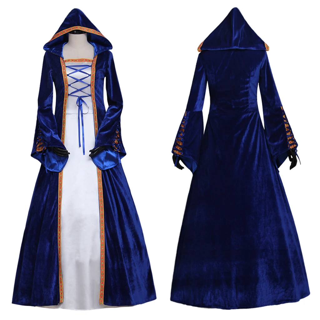 Medieval Renaissance Dress Gown Costume Cosplay Blue Velvet Gothic Lolita Two Pieces Vintage Southern Dress
Medieval Renaissance Dress Gown Costume Cosplay Blue Velvet Gothic Lolita Two Pieces Vintage Southern Dress