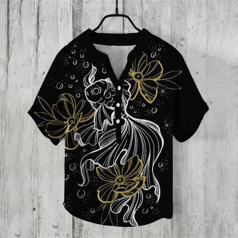 Cardigan Men Clothes Offer Fashion Short Sleeve Casul Shirts Summer Print Men's Clothing Tops Henry Shirt Mens 2024
Cardigan Men Clothes Offer Fashion Short Sleeve Casul Shirts Summer Print Men's Clothing Tops Henry Shirt Mens 2024