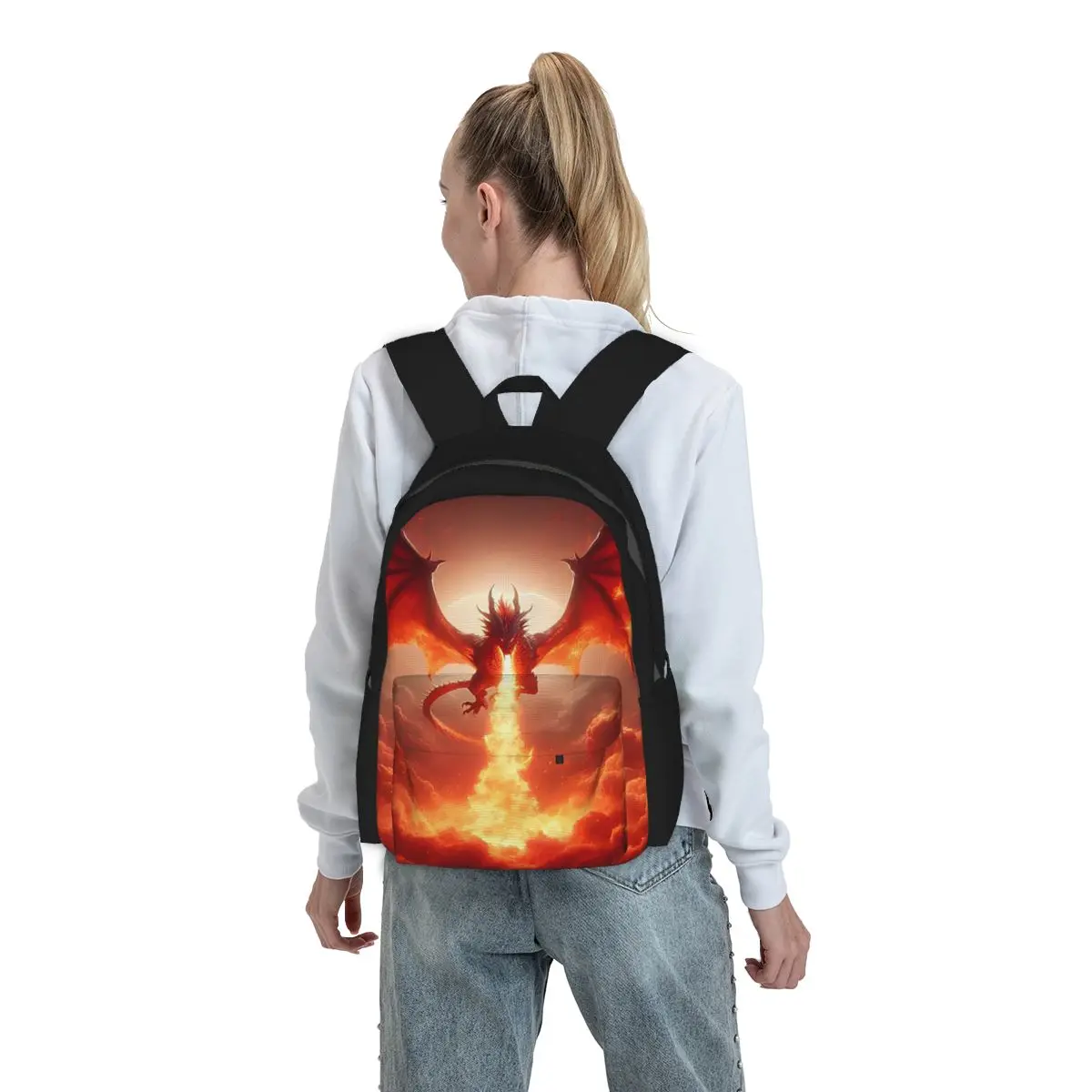 Dragon In The Fire Backpack Student BookBag Children School Bag Computer Shoulder Bags for Men Women
Dragon In The Fire Backpack Student BookBag Children School Bag Computer Shoulder Bags for Men Women