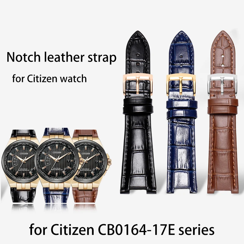 For Citizen CB0164-17E Notched genuine leather watchband Men's watch strap bracelet Replace wristbands accessories 24x13mm
For Citizen CB0164-17E Notched genuine leather watchband Men's watch strap bracelet Replace wristbands accessories 24x13mm