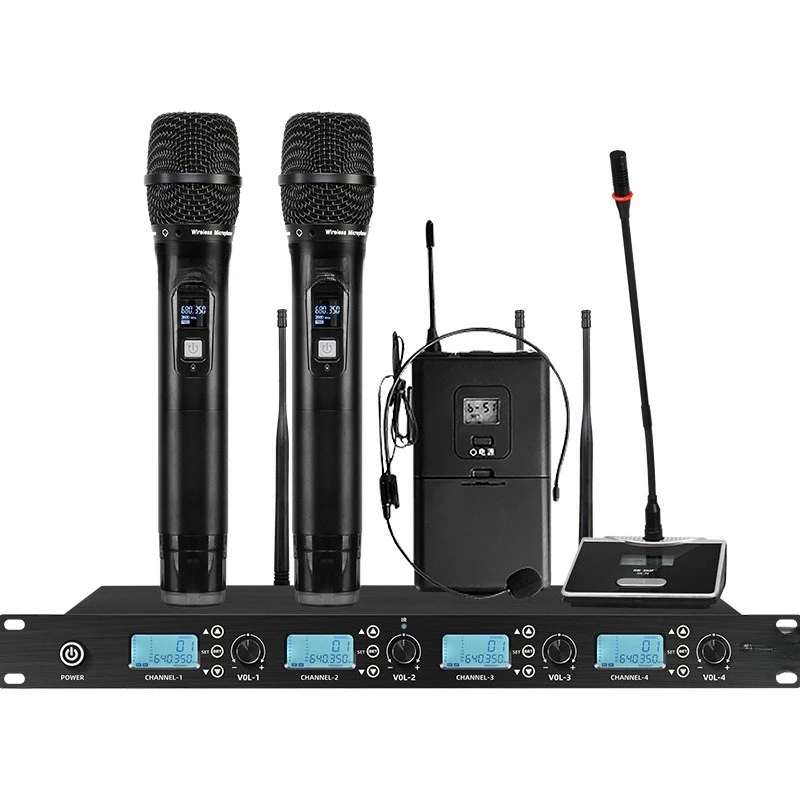 OK-79 Wireless Microphone One to Four Metal KTV Singing Home Conference Professional Microphone
OK-79 Wireless Microphone One to Four Metal KTV Singing Home Conference Professional Microphone