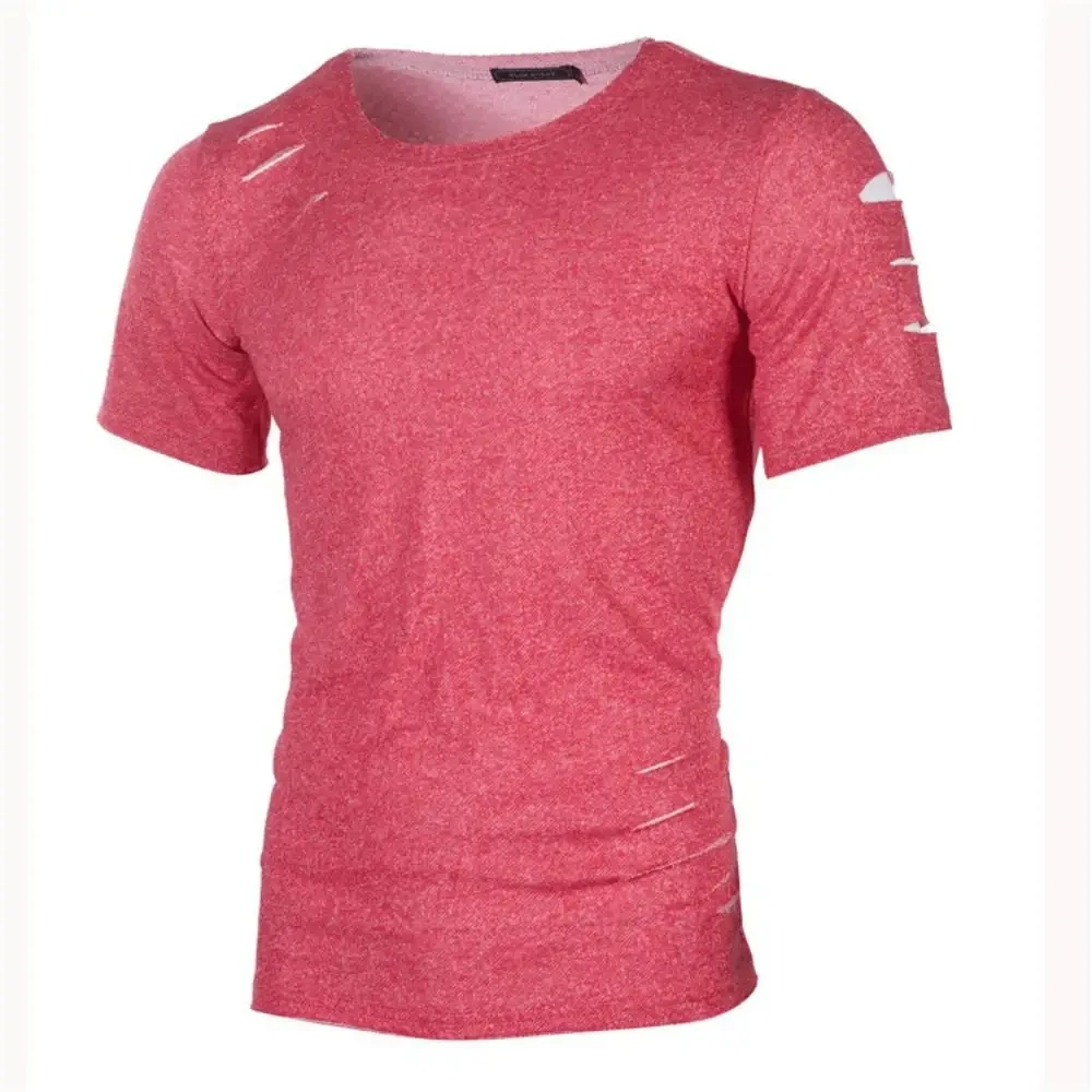 Casual Trendy Men T-Shirt NEW O-Neck Short Sleeve Men's Hole Ripped Tshirts Hip Hop Streetwear Tops Tees Slim Fit Appare
Casual Trendy Men T-Shirt NEW O-Neck Short Sleeve Men's Hole Ripped Tshirts Hip Hop Streetwear Tops Tees Slim Fit Appare