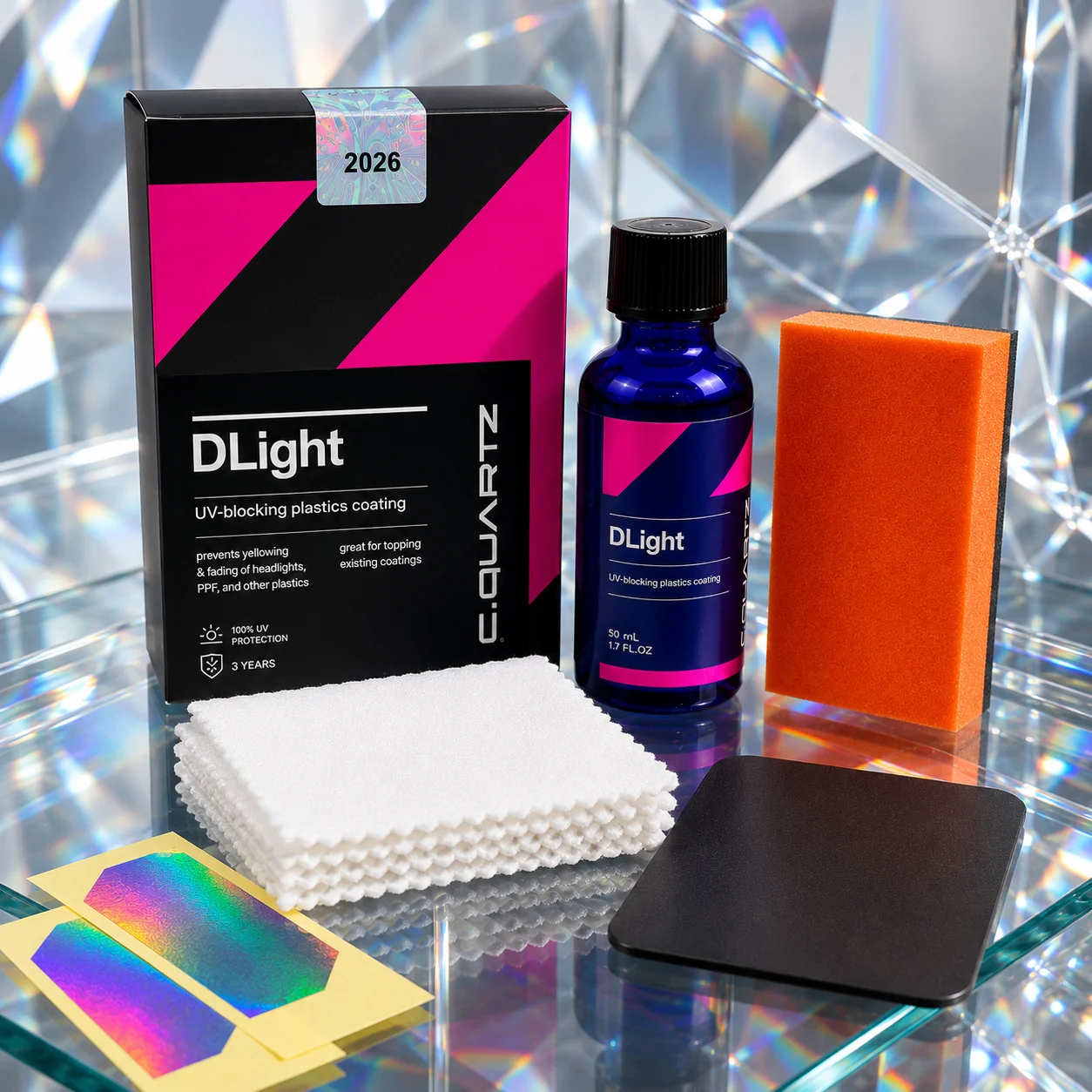 Car CQUARTZ DLight UV Ceramic Headlight Coating Long-Lasting Protection Coating for Car Care Headlights and PPF Plastics
Car CQUARTZ DLight UV Ceramic Headlight Coating Long-Lasting Protection Coating for Car Care Headlights and PPF Plastics