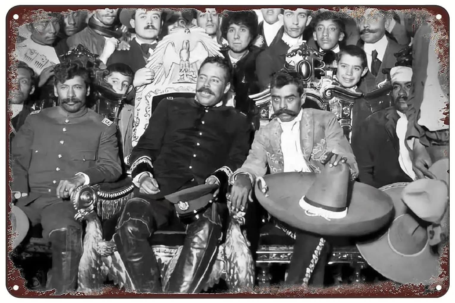 Vintage Metal Signs - Mexican Revolution Leaders Pancho Villa And Emiliano Zapata Tin Sign Poster Wall Art Decor Plaque for Home
Vintage Metal Signs - Mexican Revolution Leaders Pancho Villa And Emiliano Zapata Tin Sign Poster Wall Art Decor Plaque for Home