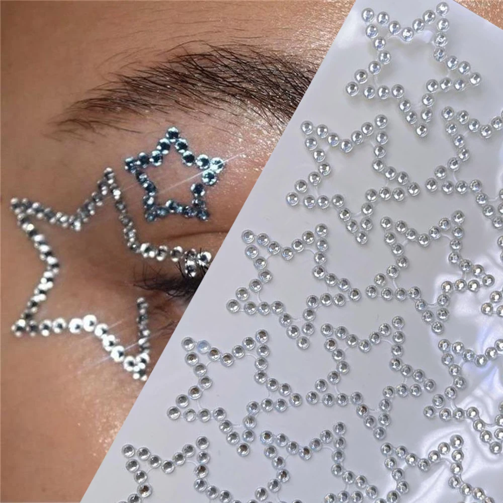1Sheet Acrylic Glitter Crystal Rhinestone Face Sticker Shimmering Hollow Five-pointed Star Face Diamond Star Shaped Face Makeup*
1Sheet Acrylic Glitter Crystal Rhinestone Face Sticker Shimmering Hollow Five-pointed Star Face Diamond Star Shaped Face Makeup*