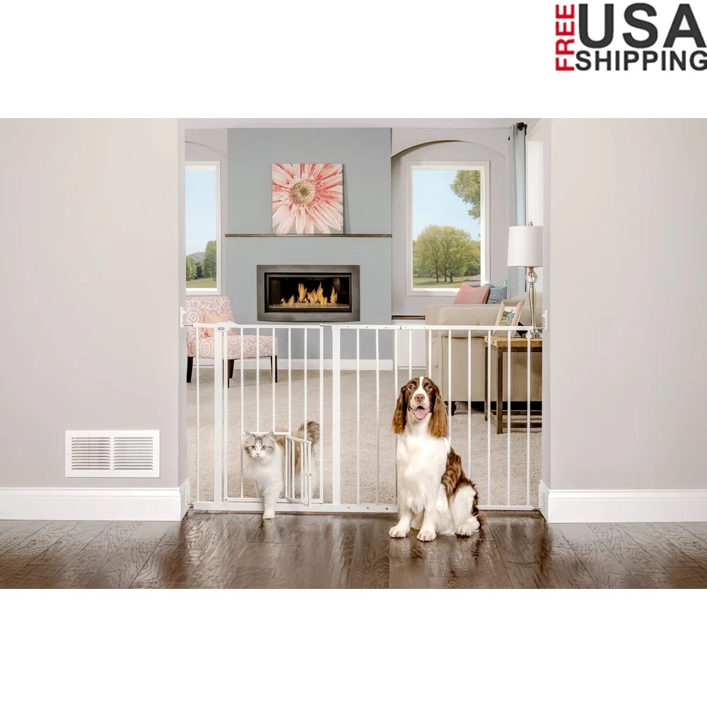 Extra Tall Wide Pet Gate with Small Door Expandable Doorway Hallway Stairs Walk-Thru Easy Installation Durable Chew-Proof Safety
Extra Tall Wide Pet Gate with Small Door Expandable Doorway Hallway Stairs Walk-Thru Easy Installation Durable Chew-Proof Safety