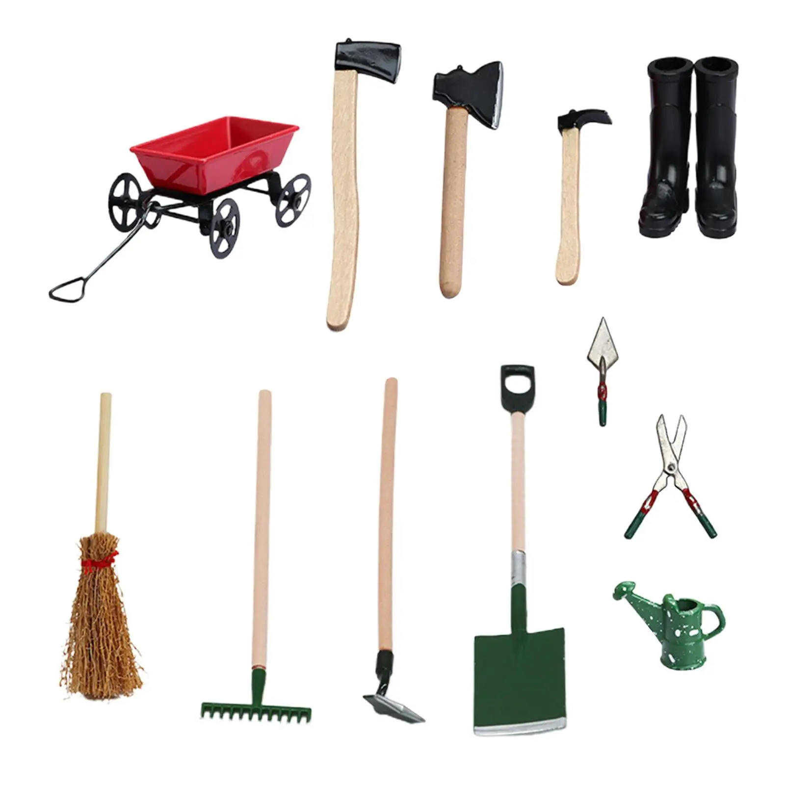 Set of 12 Miniature Garden Tools Pretend Toy Scene for Dollhouse Decoration Educational House Accessories
Set of 12 Miniature Garden Tools Pretend Toy Scene for Dollhouse Decoration Educational House Accessories