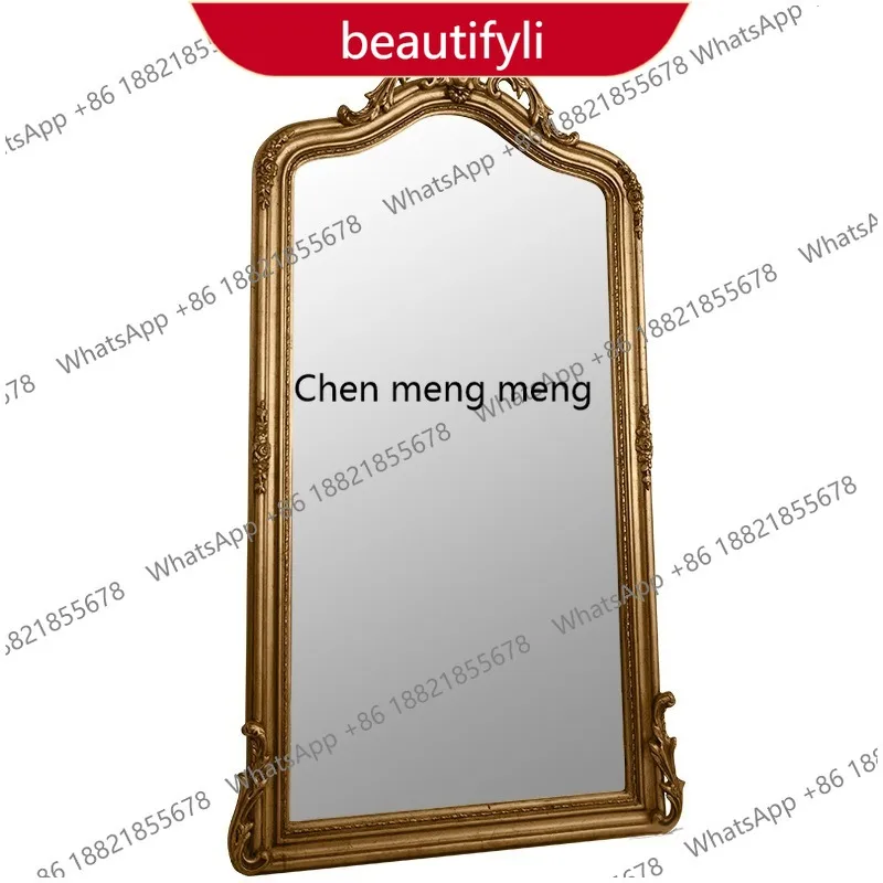 01A Retro carved full-body mirror household floor fitting mirror European antique old dressing wall-mounted mirror
01A Retro carved full-body mirror household floor fitting mirror European antique old dressing wall-mounted mirror