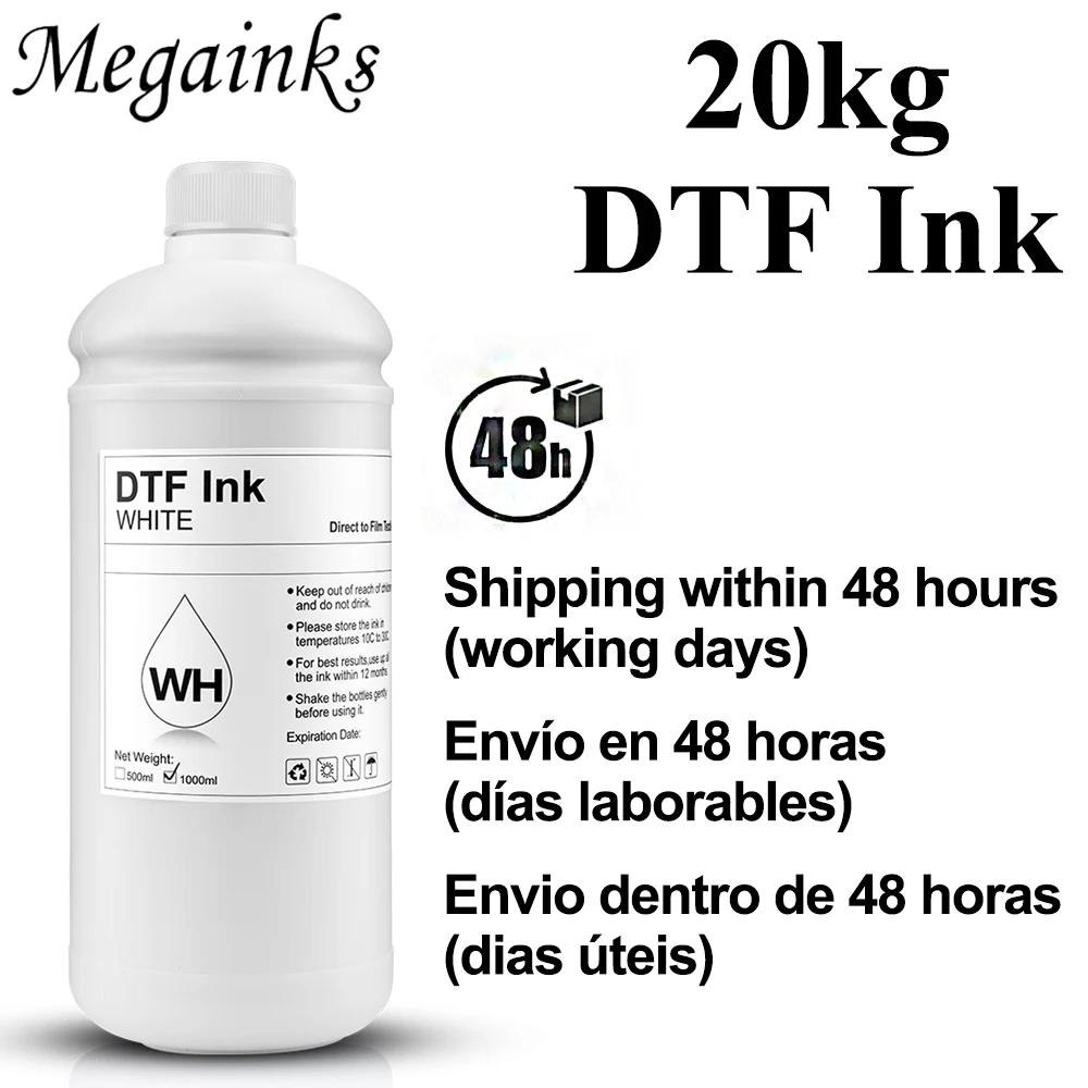 1000ML*20PCS DTF INK White For Film Transfer Ink For Direct Transfer Film For DTF Printing PET Printing
1000ML*20PCS DTF INK White For Film Transfer Ink For Direct Transfer Film For DTF Printing PET Printing