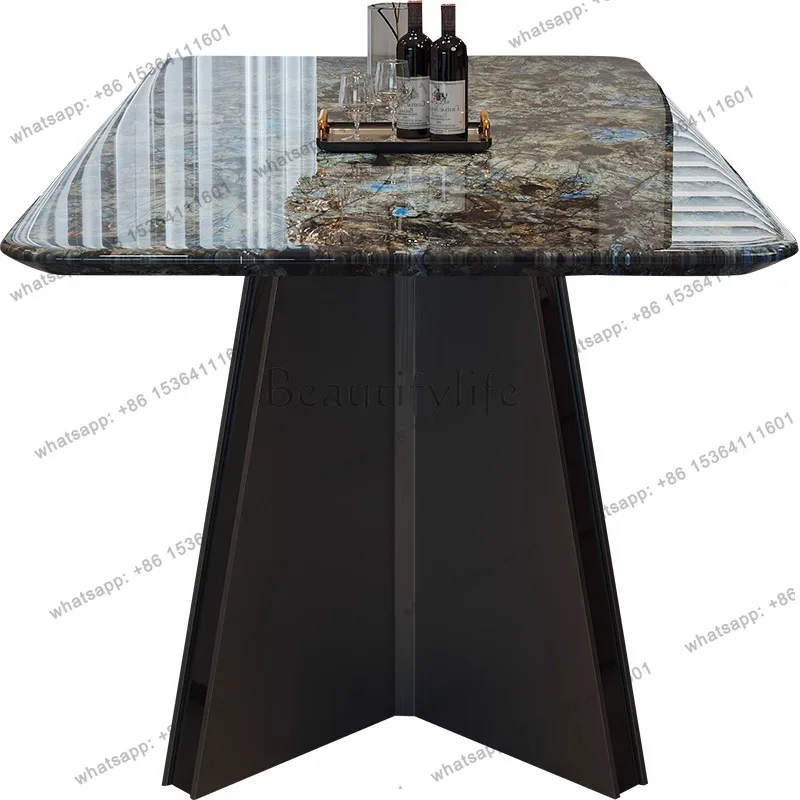Light luxury marble dining table Modern simple rectangular family dining table Small apartment stainless steel
Light luxury marble dining table Modern simple rectangular family dining table Small apartment stainless steel