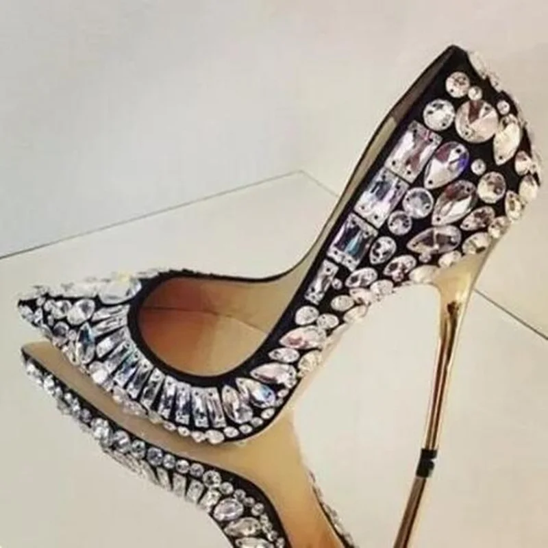 Bling Bling Rhinestone Pumps Pointed Toe Gold Heels Pumps Women Shoes Banquet Luxury Gold Heels Wedding Shoes Bride
Bling Bling Rhinestone Pumps Pointed Toe Gold Heels Pumps Women Shoes Banquet Luxury Gold Heels Wedding Shoes Bride