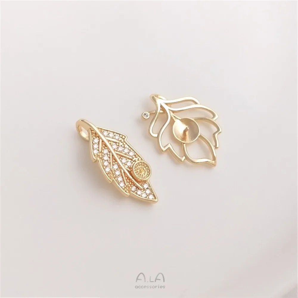 Micro-inlaid Zircon 14K Gold Color Protection Belt Pearl Support Leaf Pendant Hand-stick Pearl Diy Necklace Jewelry Pendant
Micro-inlaid Zircon 14K Gold Color Protection Belt Pearl Support Leaf Pendant Hand-stick Pearl Diy Necklace Jewelry Pendant