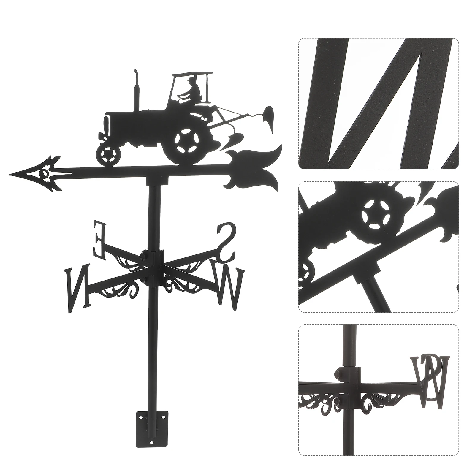 Iron Weather Vane Black Metal Roof Decor Tractor Weathervane European Style Garden nament Realistic Lifelike Wind Direction 
Iron Weather Vane Black Metal Roof Decor Tractor Weathervane European Style Garden nament Realistic Lifelike Wind Direction