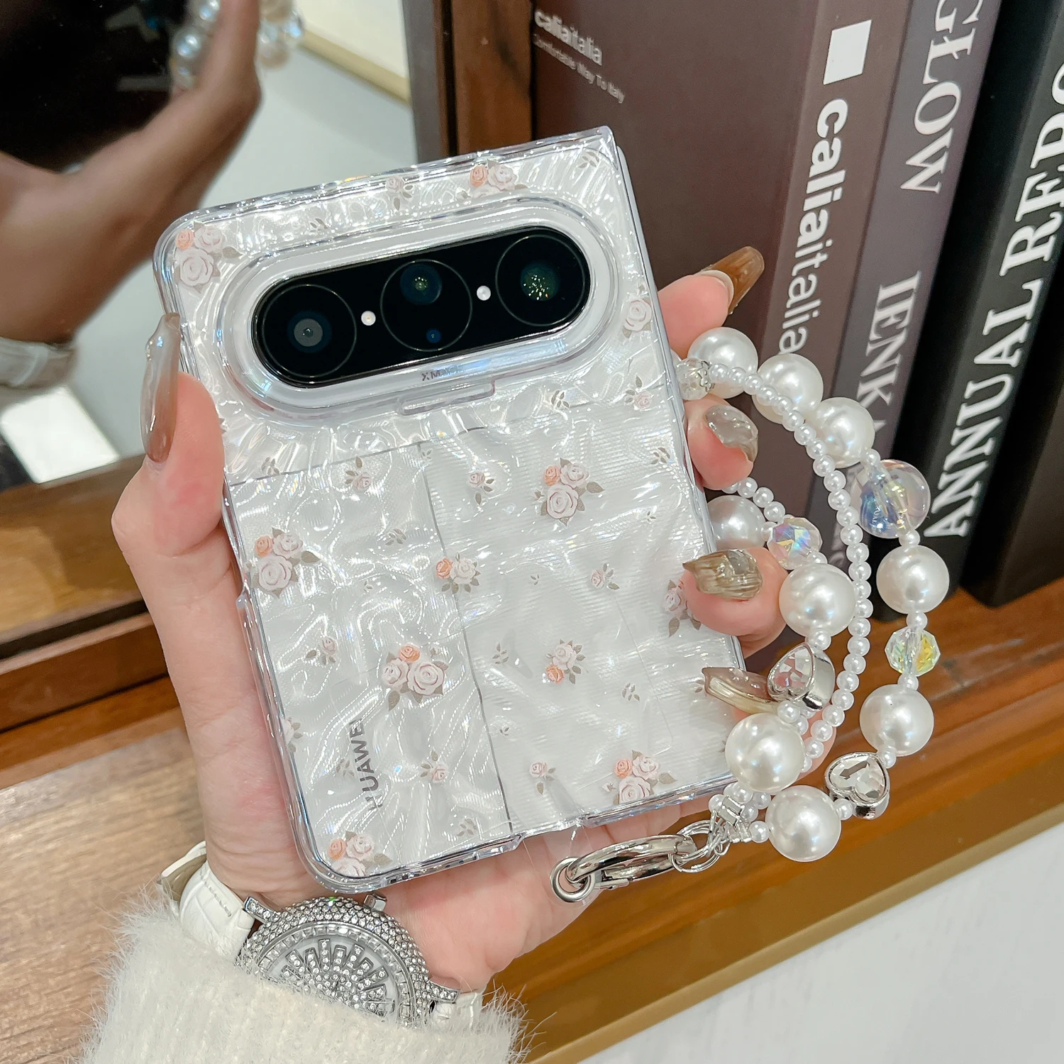 Cute Rose Flower Design For Huawei Pura X Max Case Protective Clear Hard Plastic Mobile Phone Back Cover with Bracelet
Cute Rose Flower Design For Huawei Pura X Max Case Protective Clear Hard Plastic Mobile Phone Back Cover with Bracelet