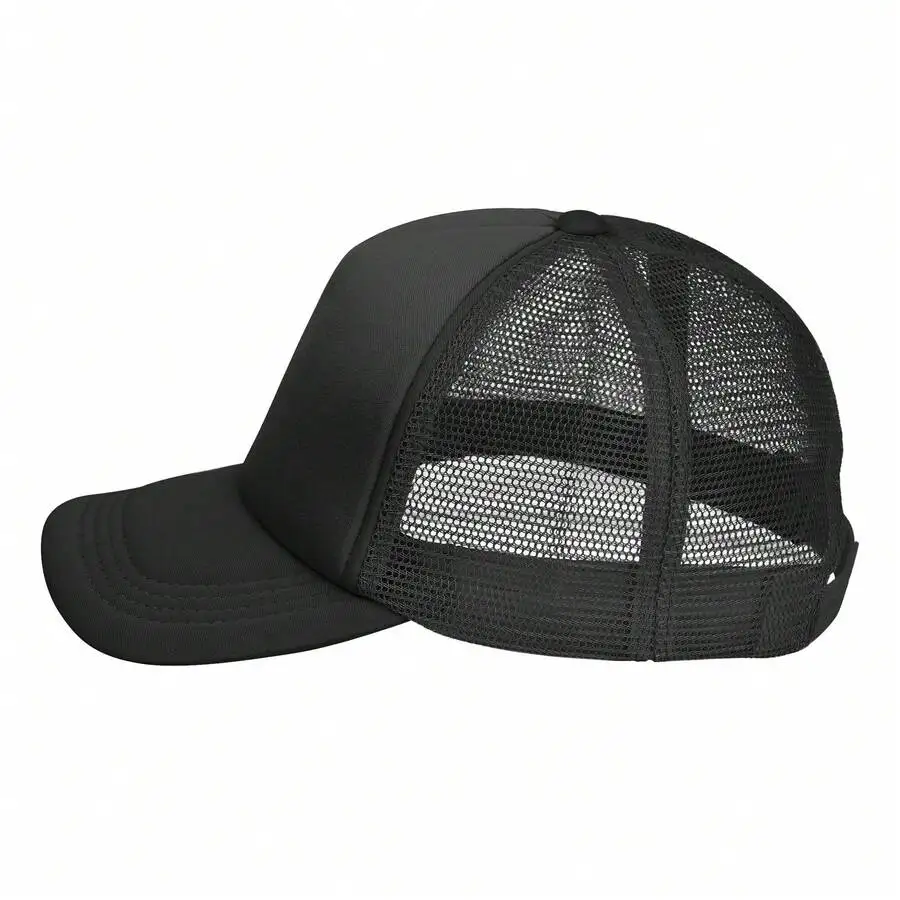 Black Trucker Hat With Mesh Back And Adjustable Strap
Black Trucker Hat With Mesh Back And Adjustable Strap