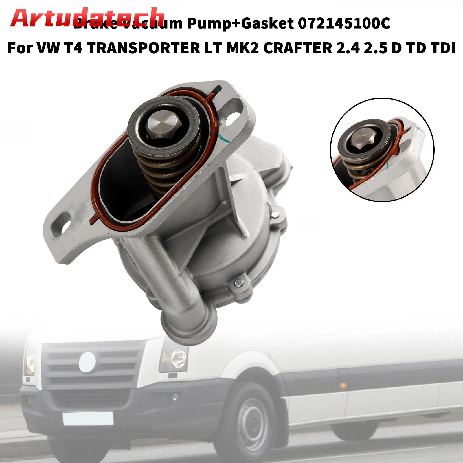 Artudatech Brake Vacuum Pump+Gasket For VW T4 TRANSPORTER LT MK2 CRAFTER 2.4 2.5 D TD TDI Car Accessories
Artudatech Brake Vacuum Pump+Gasket For VW T4 TRANSPORTER LT MK2 CRAFTER 2.4 2.5 D TD TDI Car Accessories